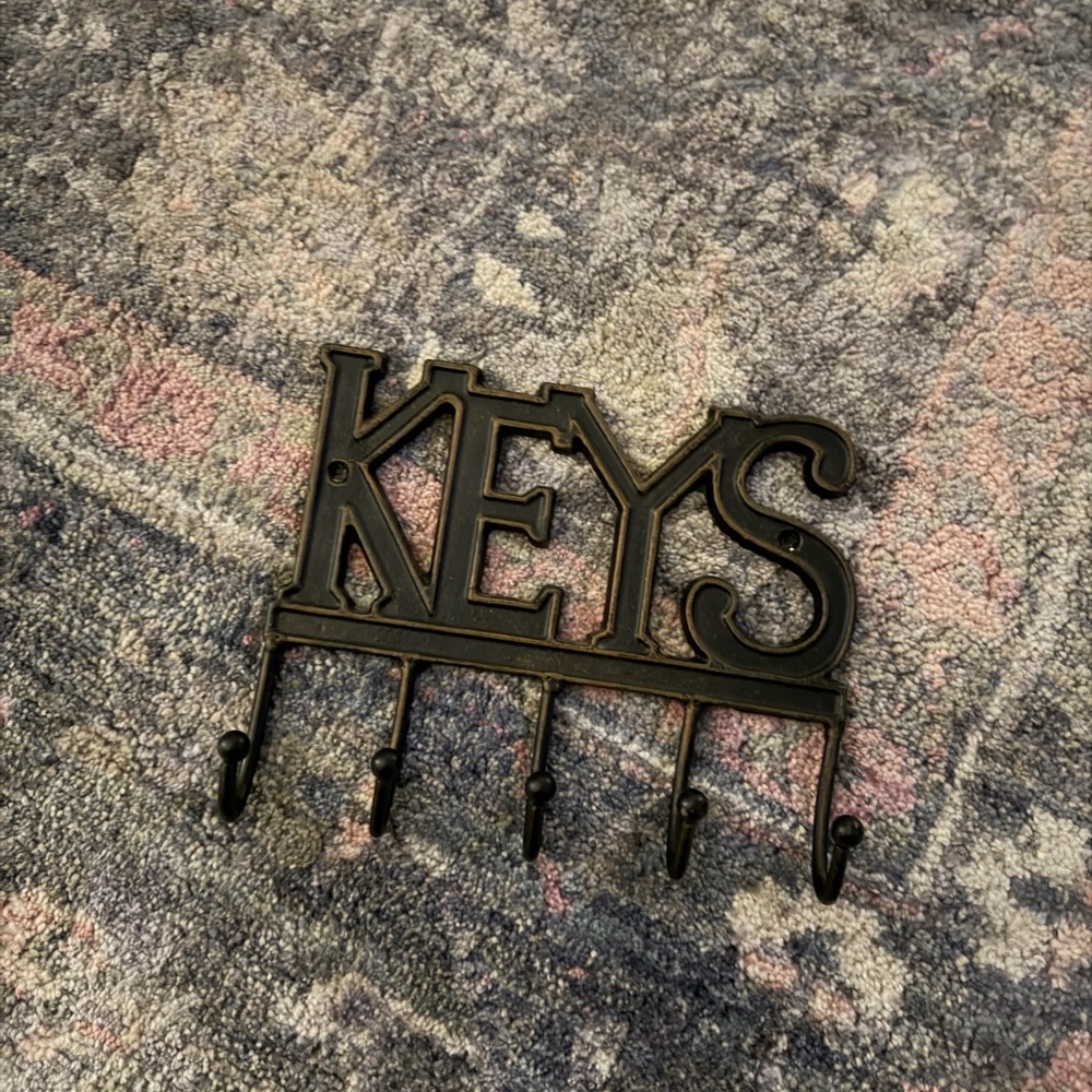 Hobby Lobby Dark Bronze 'KEYS' Wall Hook Rack